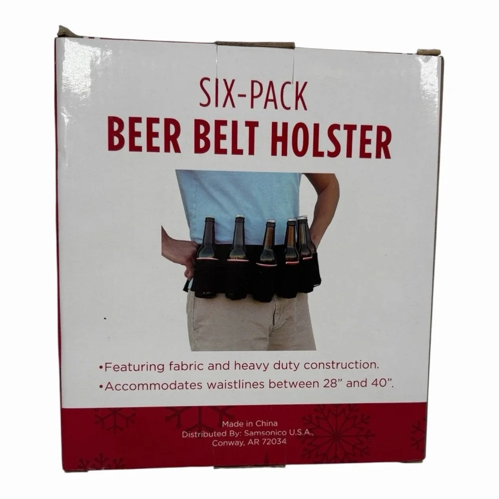 Six Pack Beer Belt Holster Comes with Bottle Opener (Opened, Never Used)